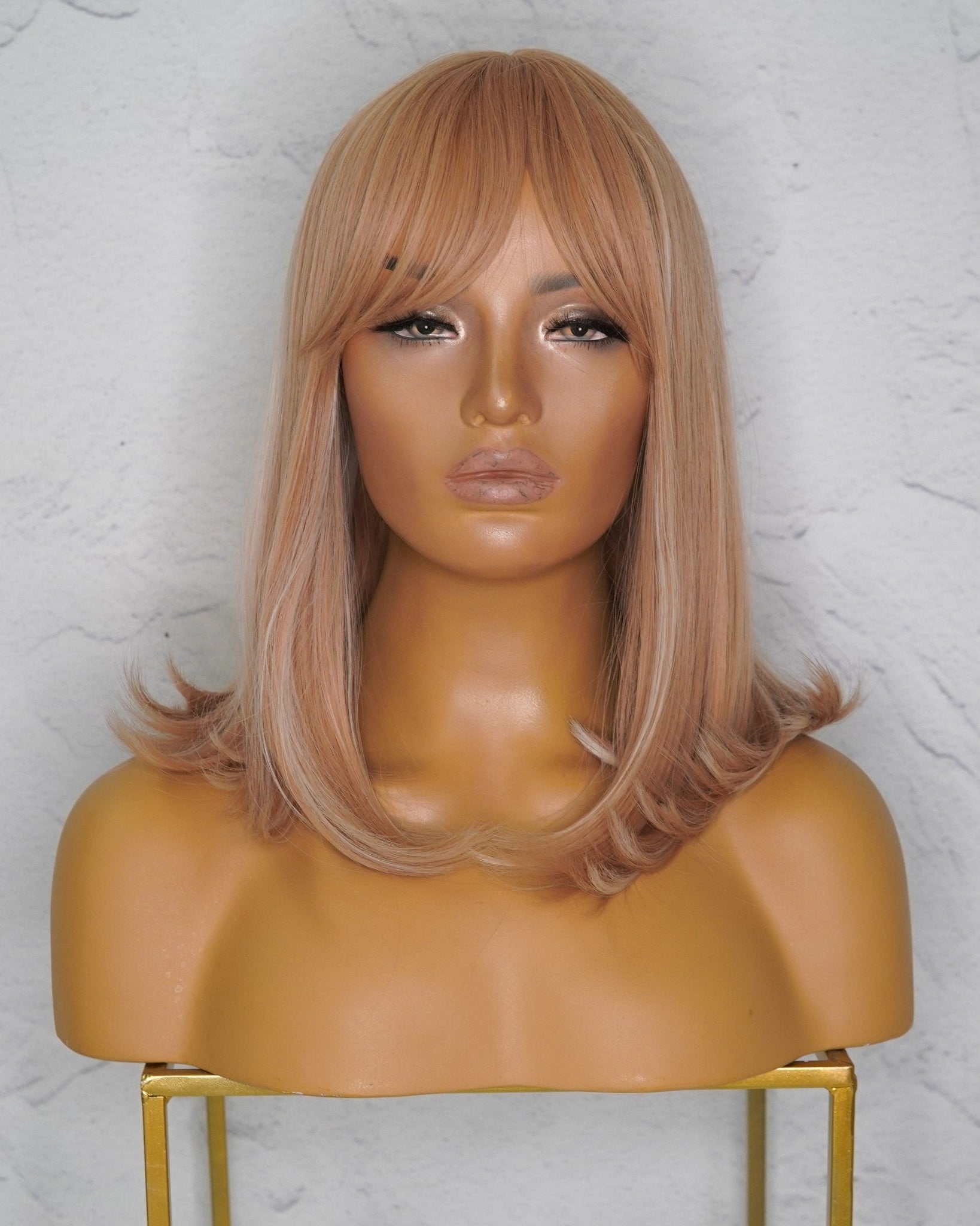 MIMI Strawberry Blonde Fringe Wig - Milk & Honey Wigs