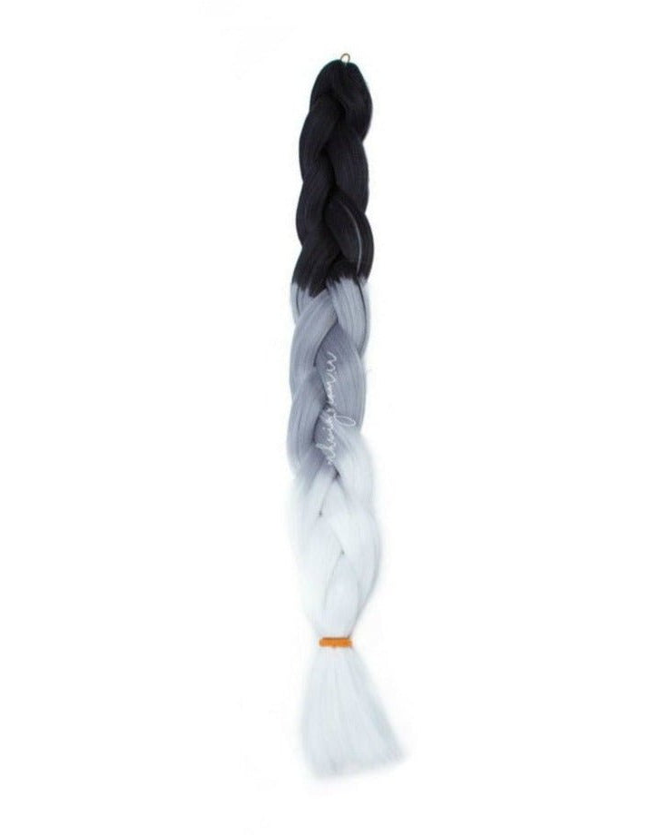 MONOCHROME THREE TONE OMBRÉ 32" - Milk & Honey Wigs