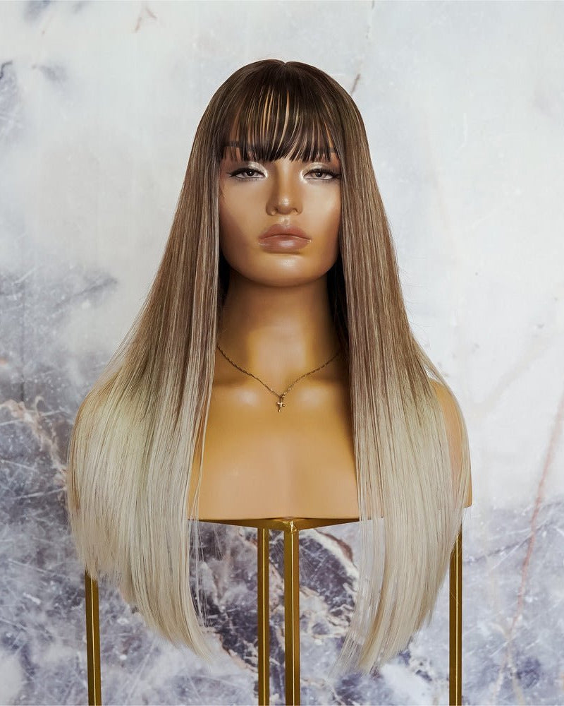 MOROCCO Brown Ombre Fringe Wig - Milk & Honey Wigs