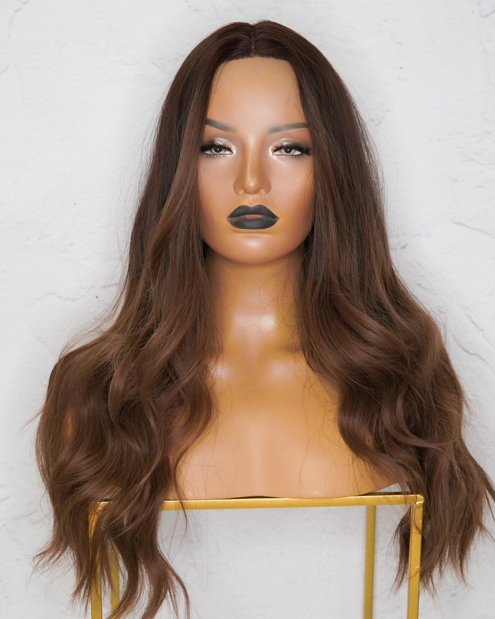 NADIA Dark Chocolate Ombre Lace Front Wig - Milk & Honey Wigs