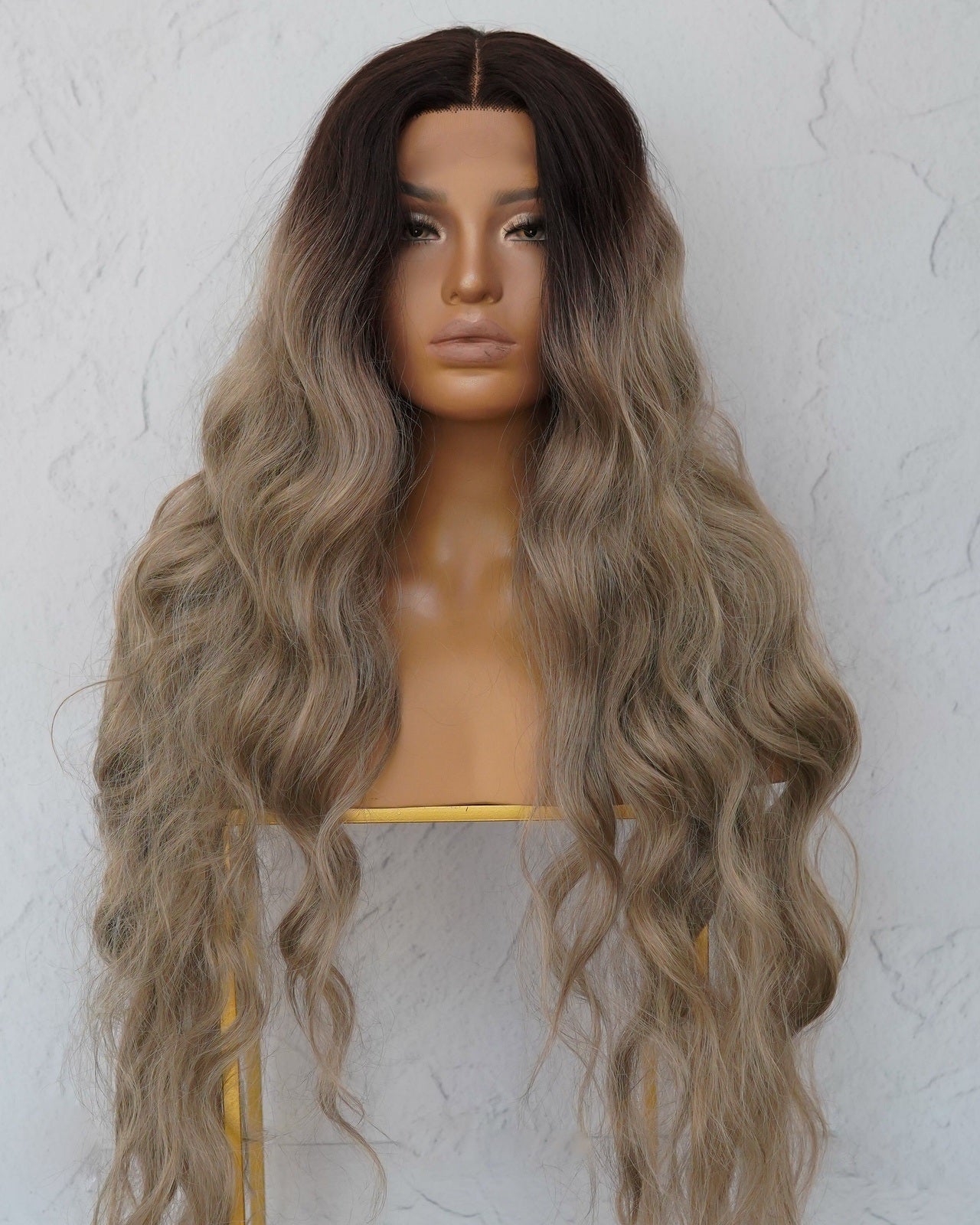 NERA Ombre Ash Blonde 30" Lace Front Wig - Milk & Honey Wigs