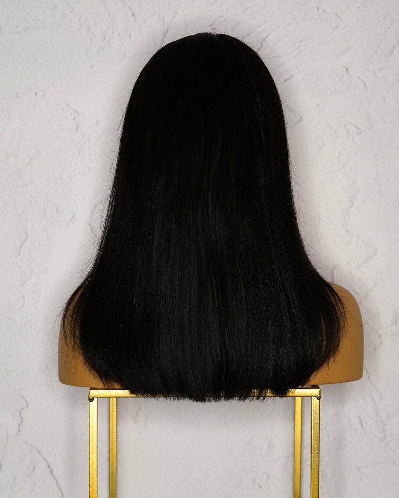 Nicole Black Human Hair Lace Front Wig - Milk & Honey Wigs