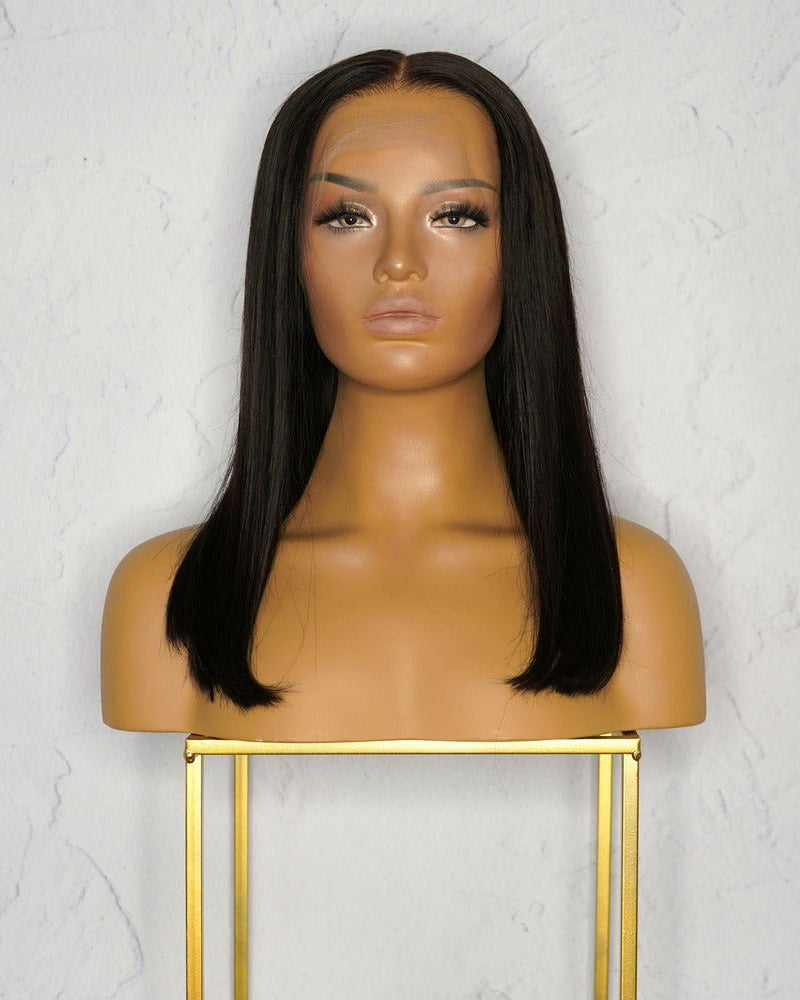 Nicole Black Human Hair Lace Front Wig - Milk & Honey Wigs