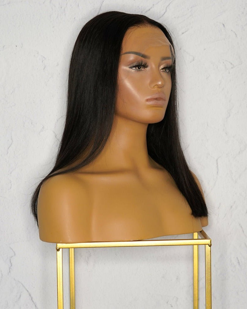 Nicole Black Human Hair Lace Front Wig - Milk & Honey Wigs