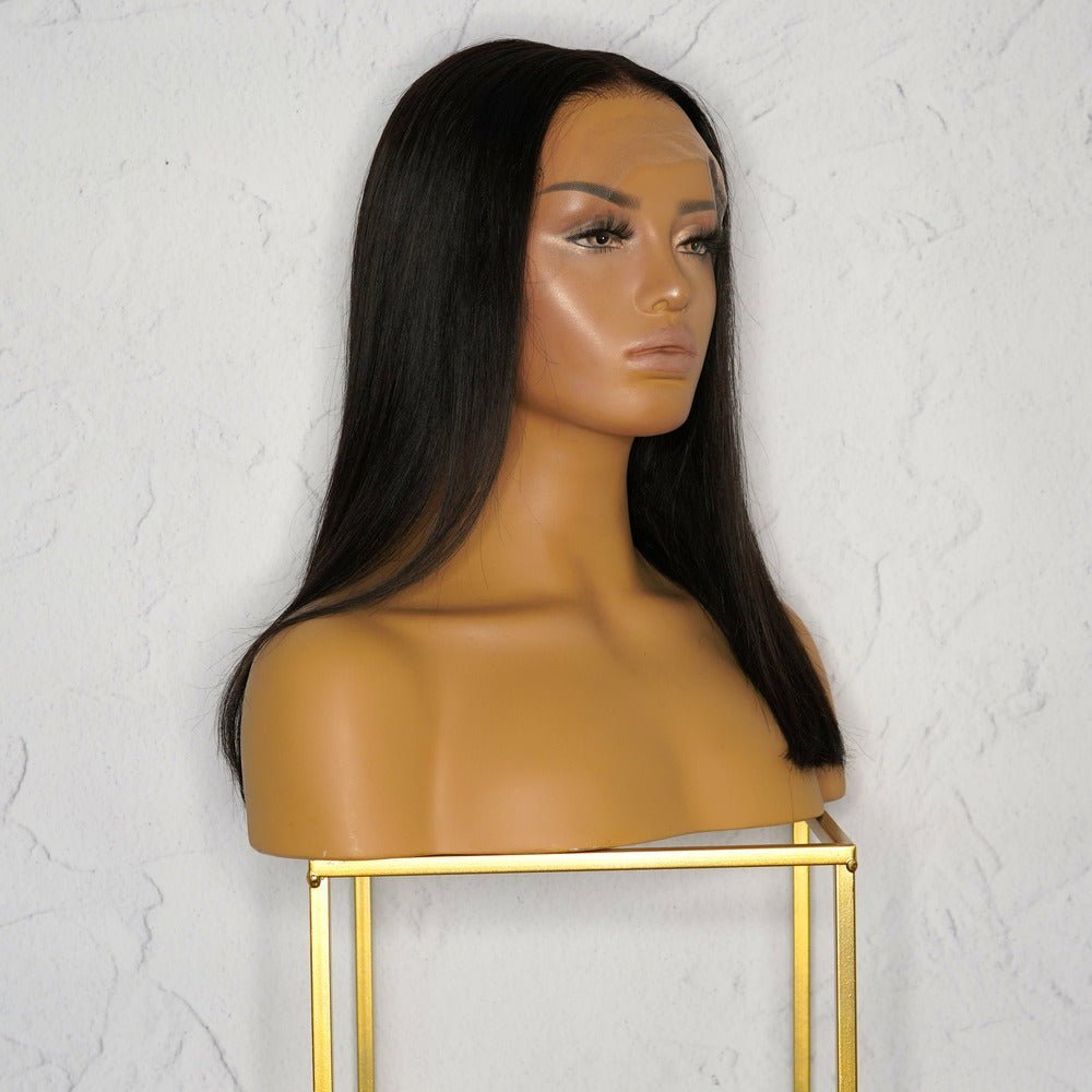 Nicole Black Human Hair Lace Front Wig - Milk & Honey Wigs