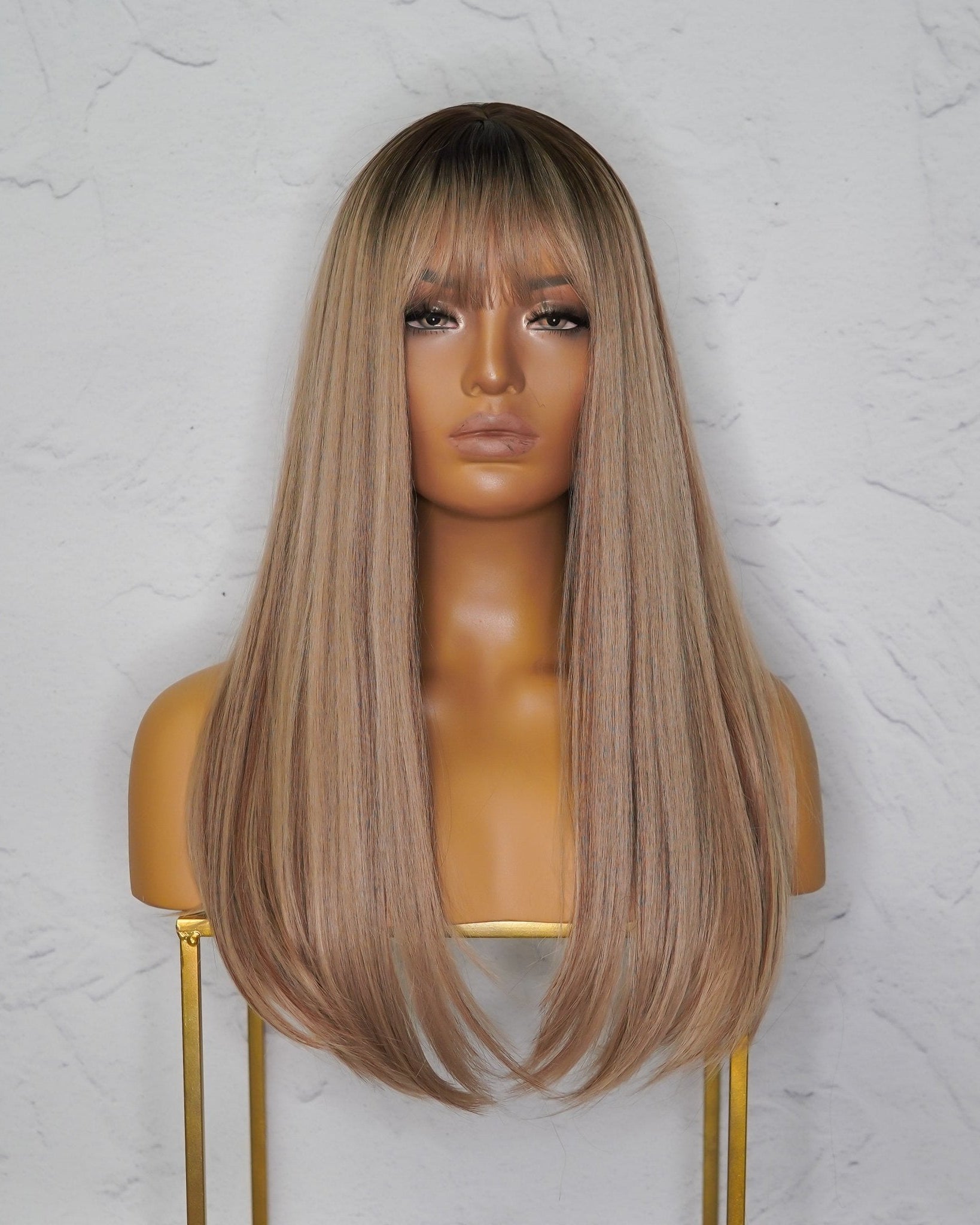 OAK Caramel Fringe Wig - Milk & Honey Wigs