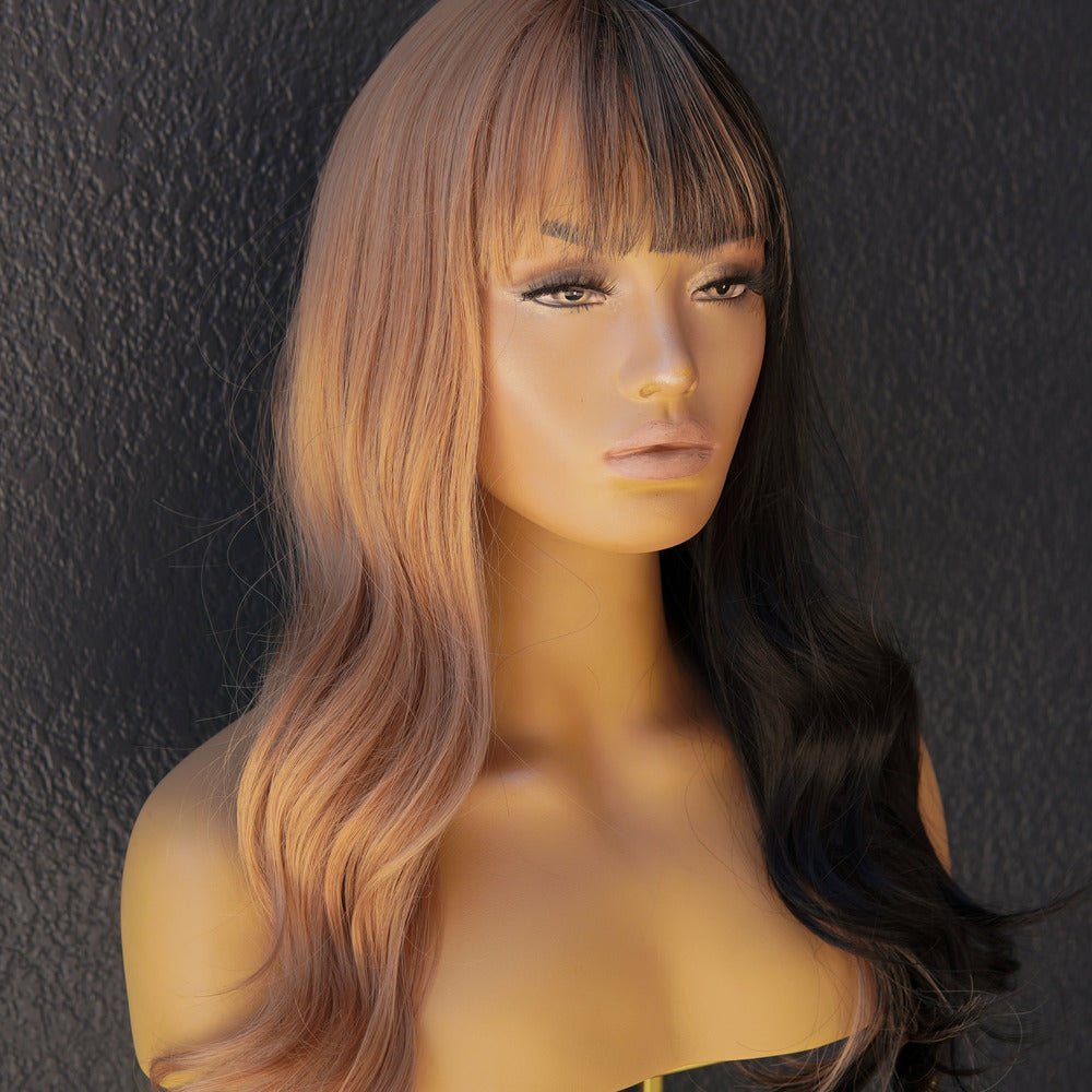OLIVIA Two Tone Fringe Wig - Milk & Honey Wigs