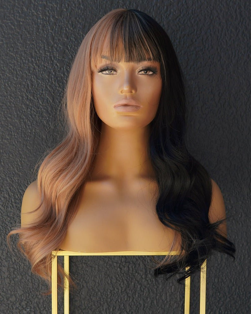 OLIVIA Two Tone Fringe Wig - Milk & Honey Wigs