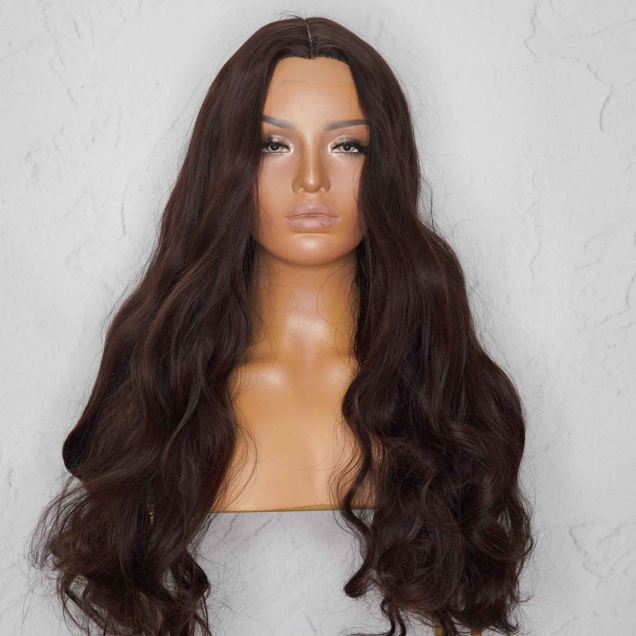 PAULA Dark Brown Lace Front Wig ** SAMPLE - Milk & Honey Wigs