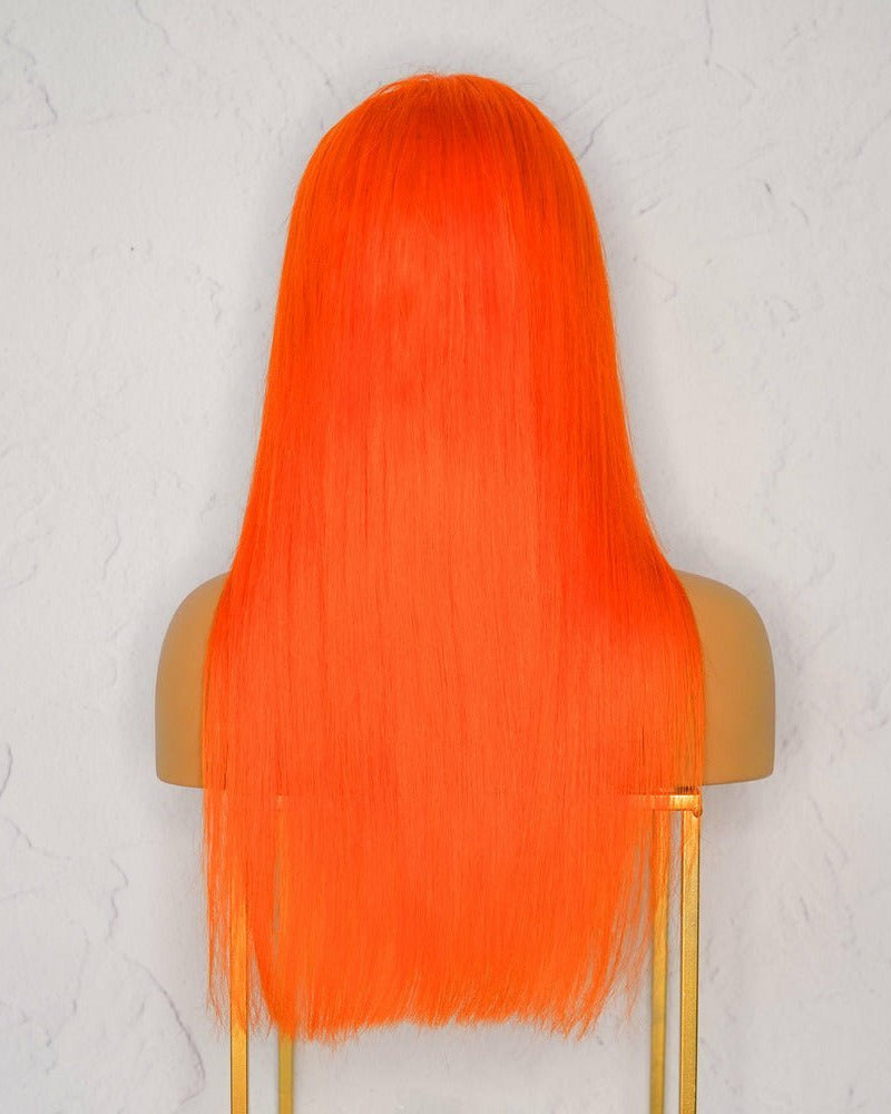 Peaches 2.0 Orange Human Hair Lace Front Wig - Milk & Honey Wigs
