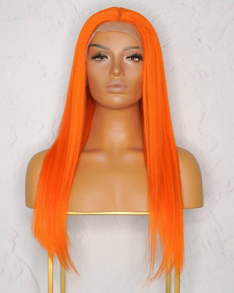 Peaches 2.0 Orange Human Hair Lace Front Wig - Milk & Honey Wigs