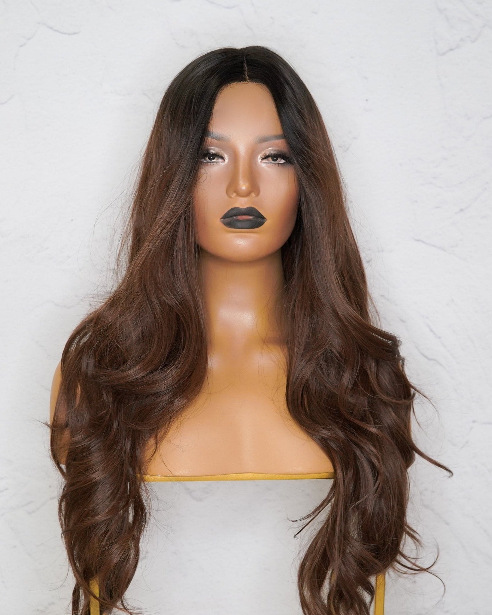 PETA Dark Brown Lace Front Wig - Milk & Honey Wigs