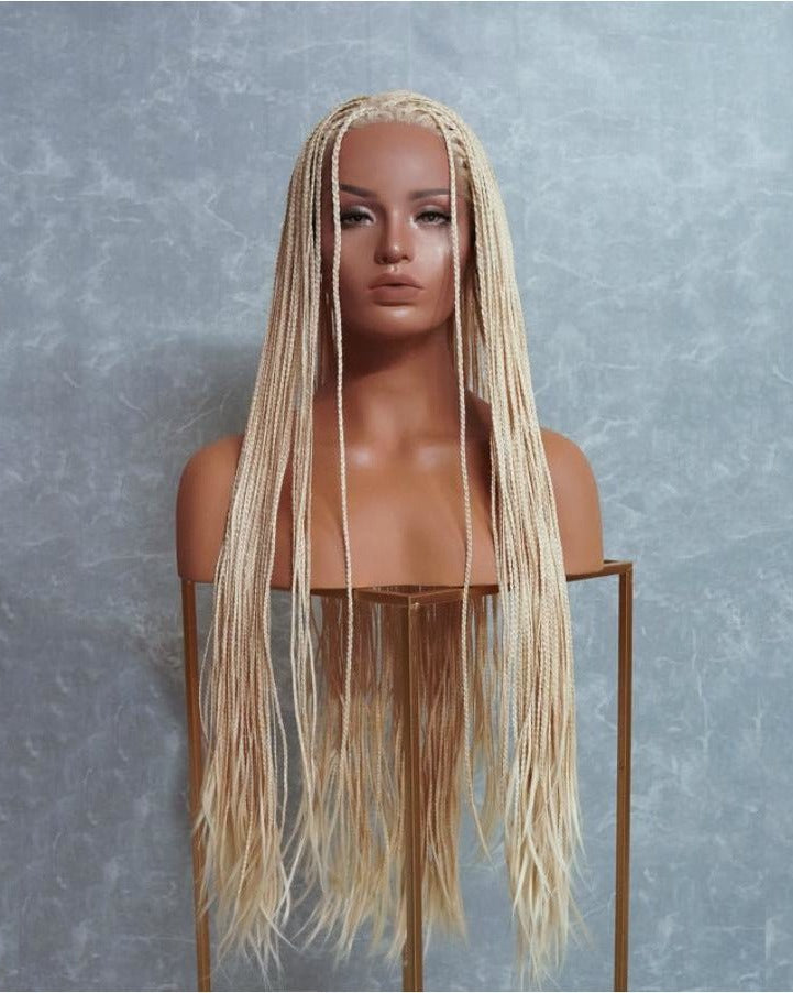 PHOENIX Ice Blonde Braided 26" Lace Front Wig - Milk & Honey Wigs