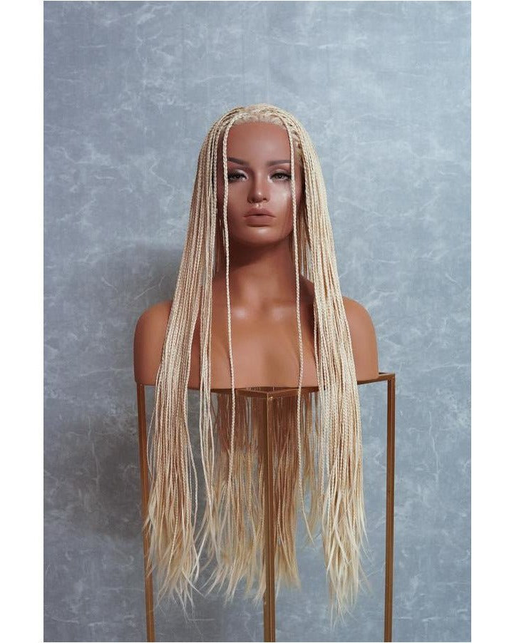PHOENIX Ice Blonde Braided 26" Lace Front Wig - Milk & Honey Wigs