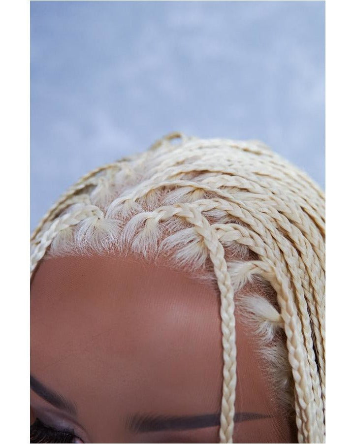 PHOENIX Ice Blonde Braided 26" Lace Front Wig - Milk & Honey Wigs