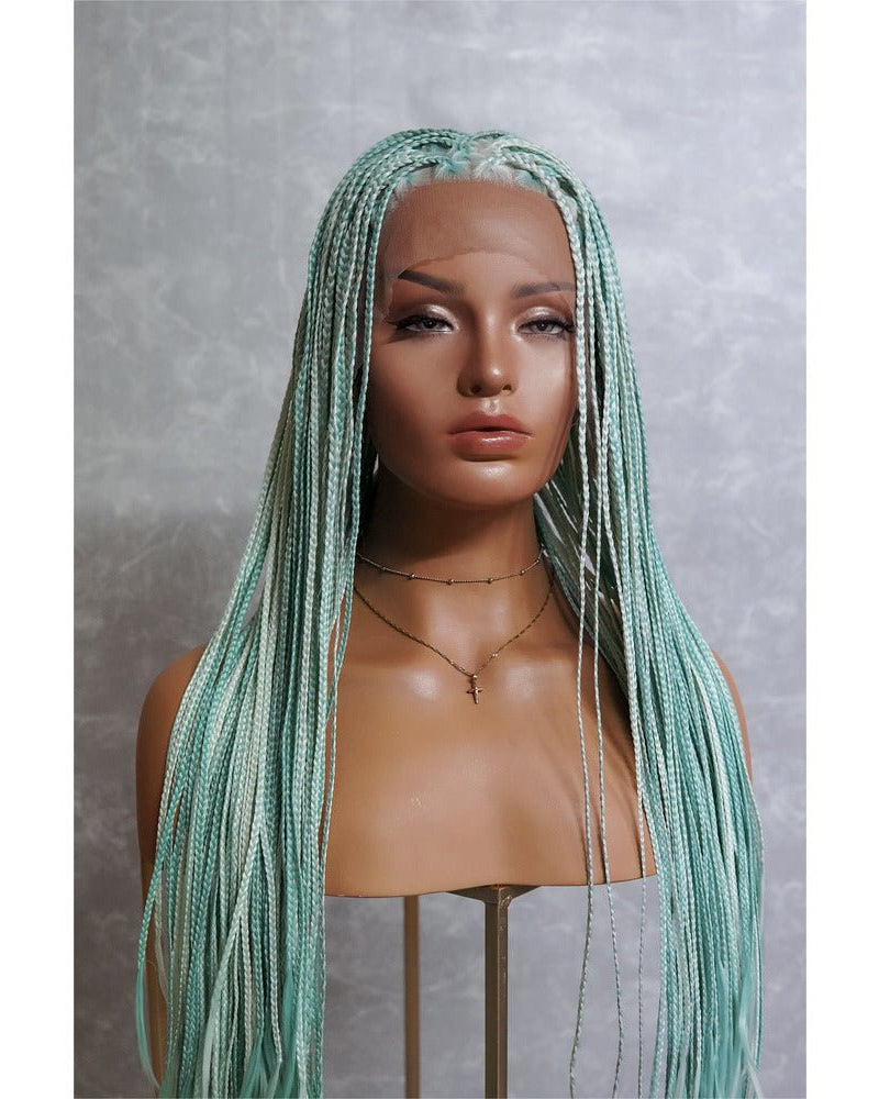 PHOENIX Mint Braided 26" Lace Front Wig - Milk & Honey Wigs