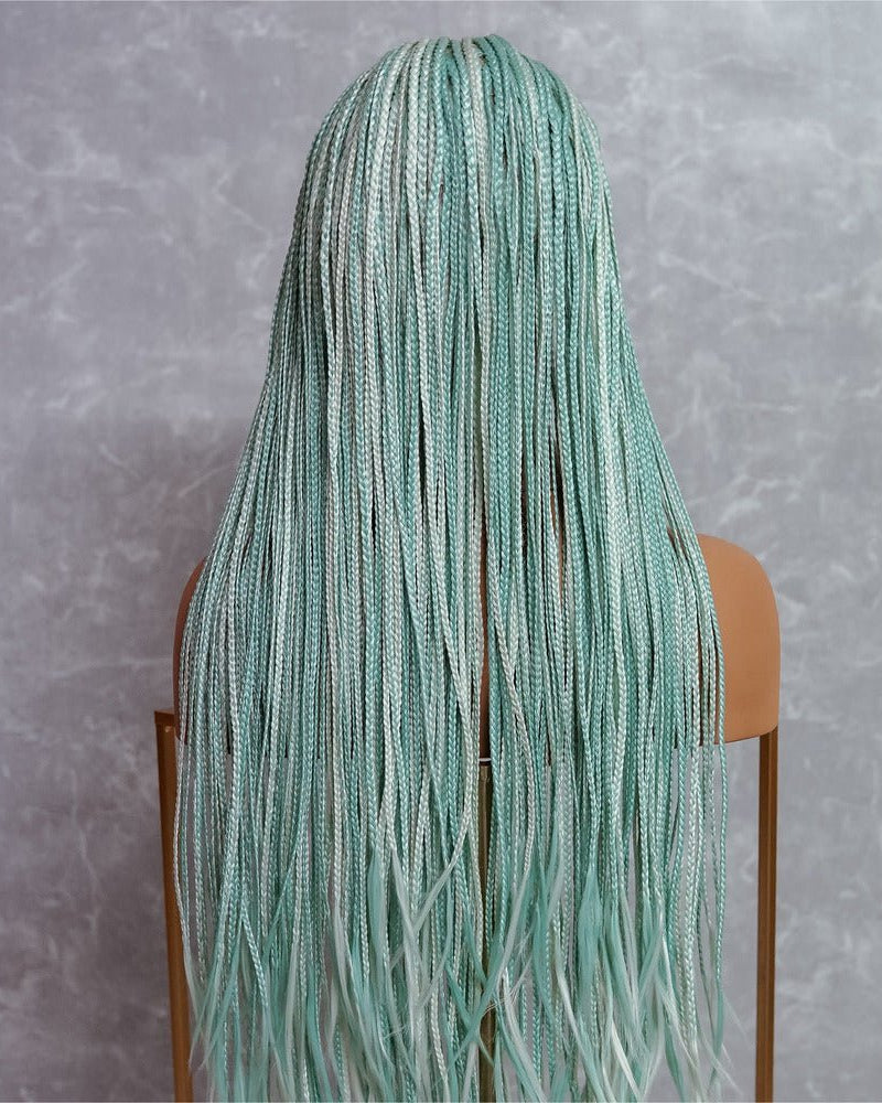 PHOENIX Mint Braided 26" Lace Front Wig - Milk & Honey Wigs