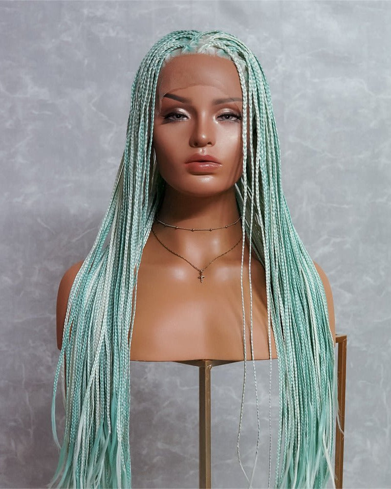 PHOENIX Mint Braided 26" Lace Front Wig - Milk & Honey Wigs