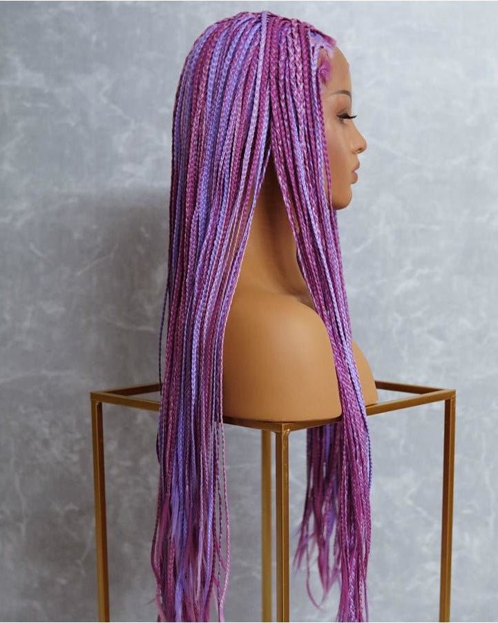 PHOENIX Mixed Pink Braided 26" Lace Front Wig - Milk & Honey Wigs