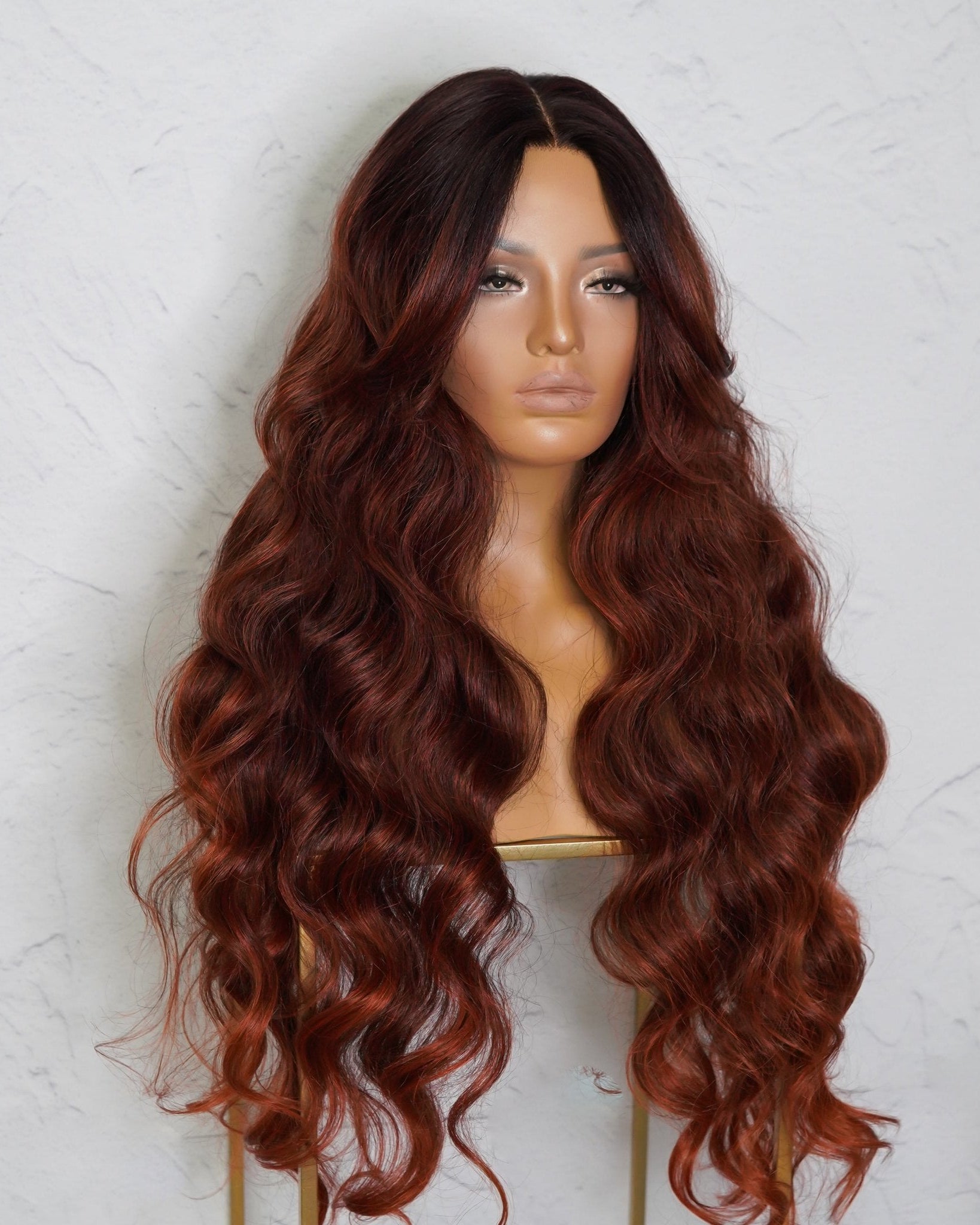 PIPER Burgundy Lace Front Wig - Milk & Honey Wigs