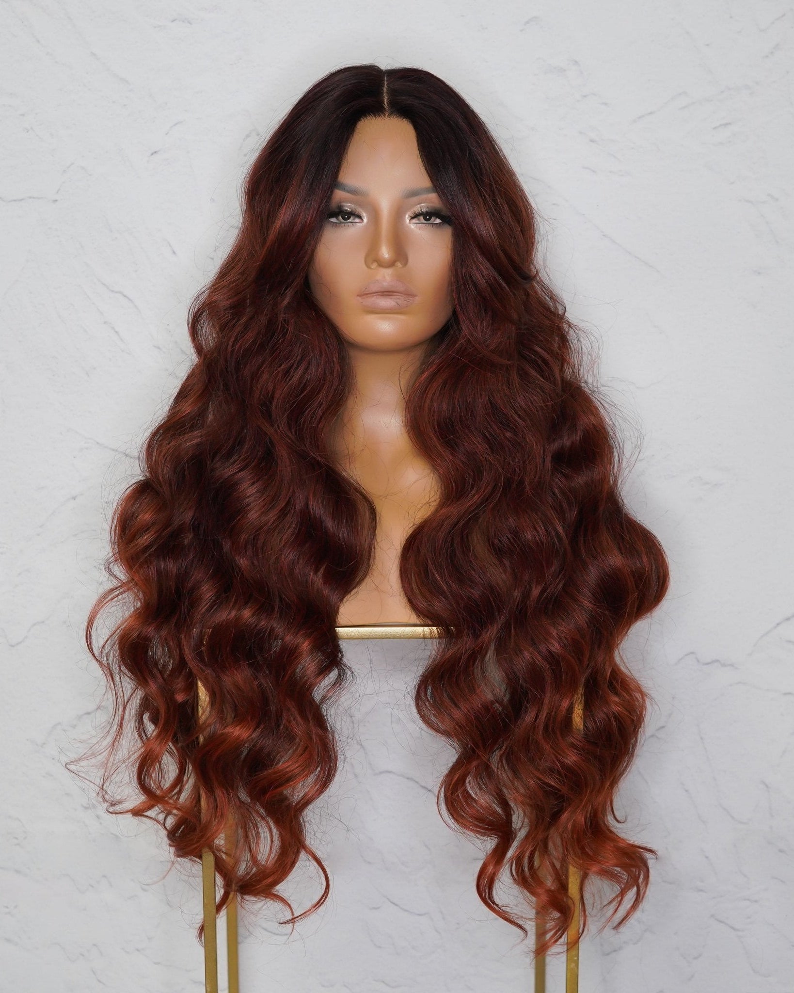 PIPER Burgundy Lace Front Wig - Milk & Honey Wigs