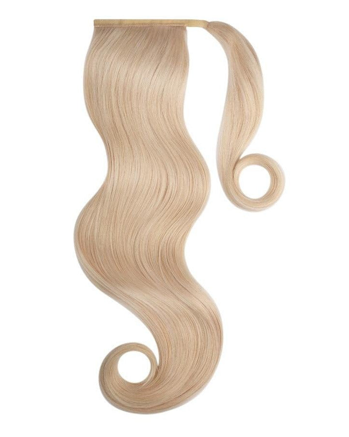 PLATINUM BLONDE Remy Human Hair Ponytail - Milk & Honey Wigs