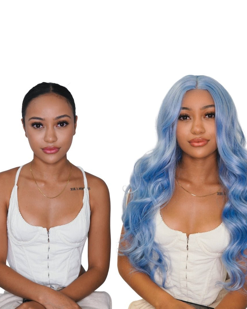 POLLY Blue 30" Lace Front Wig - Milk & Honey Wigs