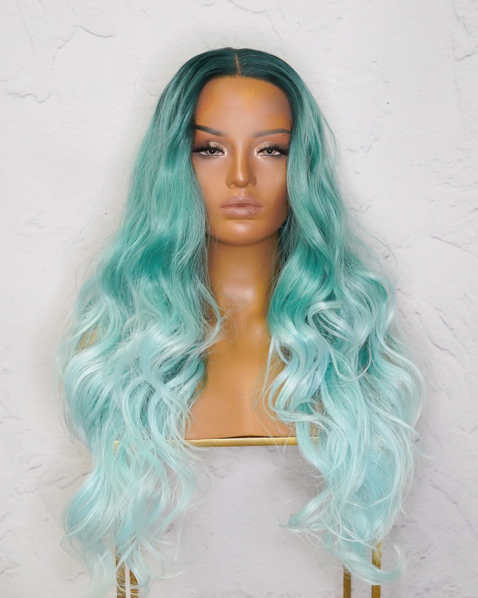 POLLY Ombre Blue 30" Lace Front Wig - Milk & Honey Wigs
