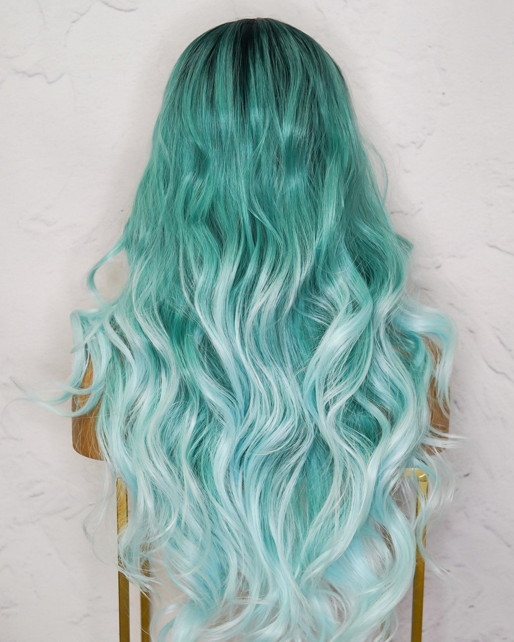 POLLY Ombre Blue 30" Lace Front Wig - Milk & Honey Wigs