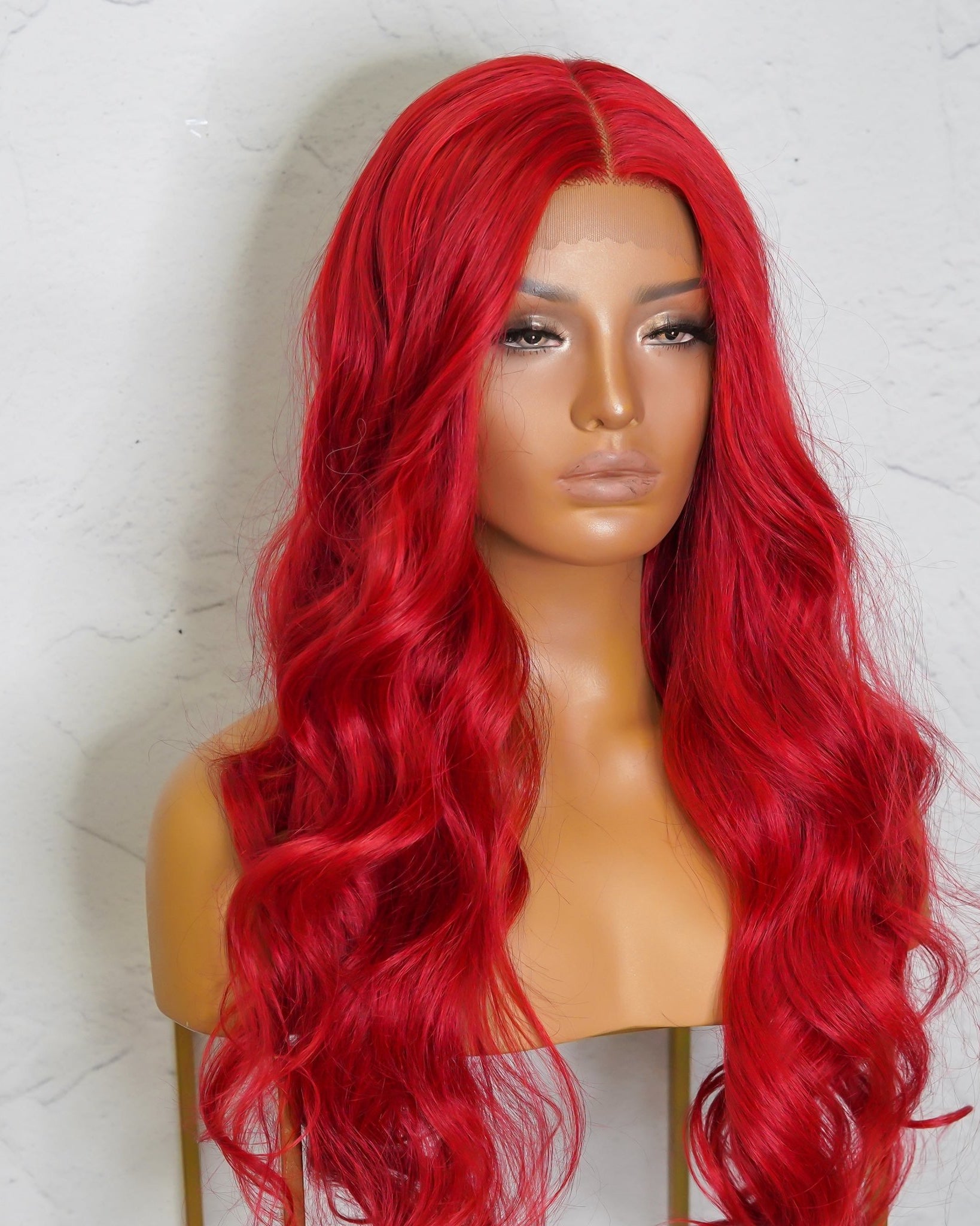 POLLY Red 30" Lace Front Wig - Milk & Honey