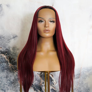 RACHEL 24" Cherry Red Lace Front Wig - Milk & Honey
