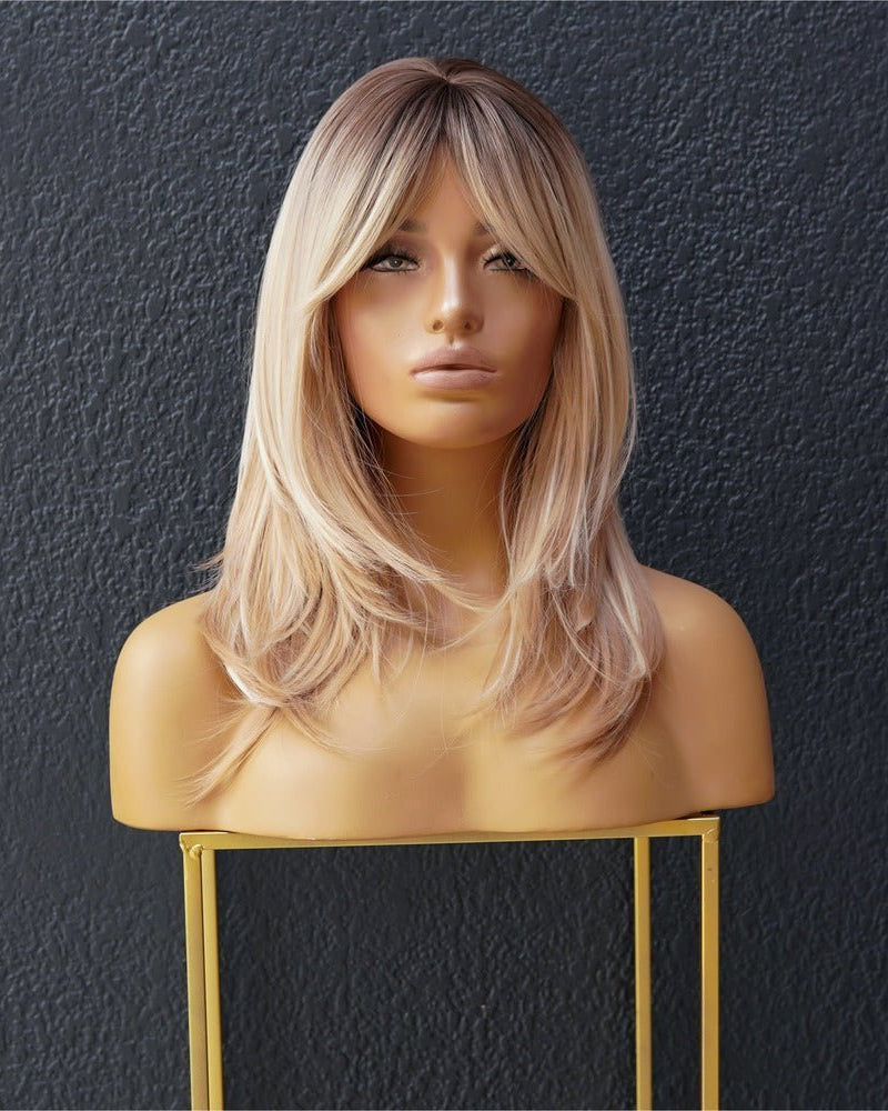 ROCHELLE Blonde Ombre Fringe Wig - Milk & Honey Wigs