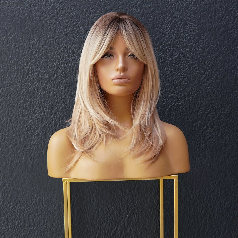 ROCHELLE Blonde Ombre Fringe Wig - Milk & Honey Wigs