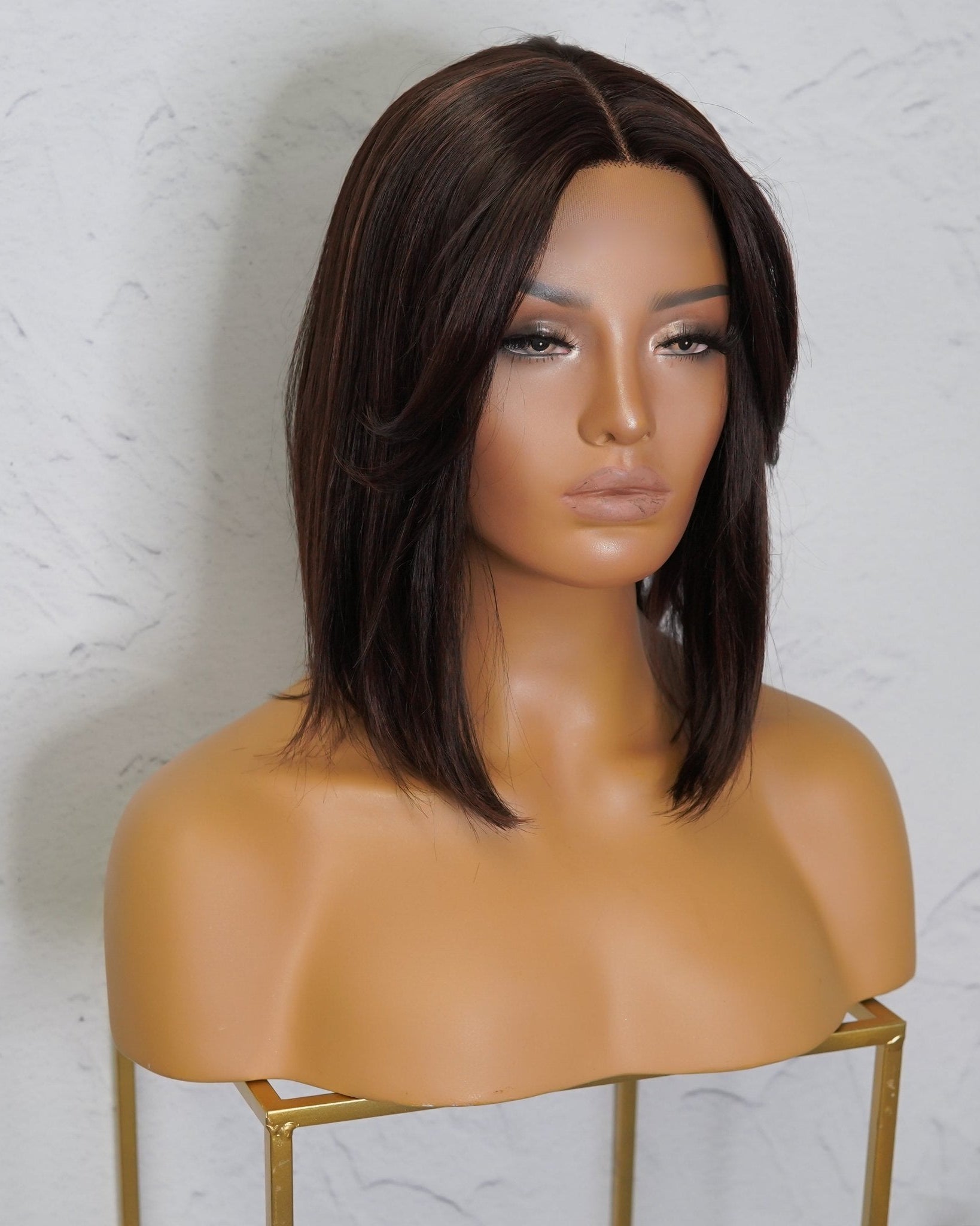 SABRINA Dark Brown Lace Front Wig - Milk & Honey Wigs