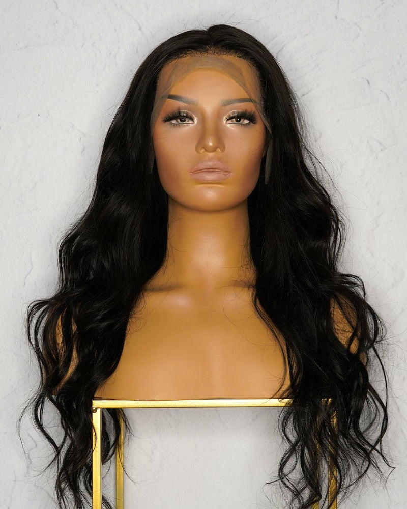 SAMPLE 1B Human Hair 13x4 Lace Front Wig ** READY TO SHIP ** - Milk & Honey Wigs