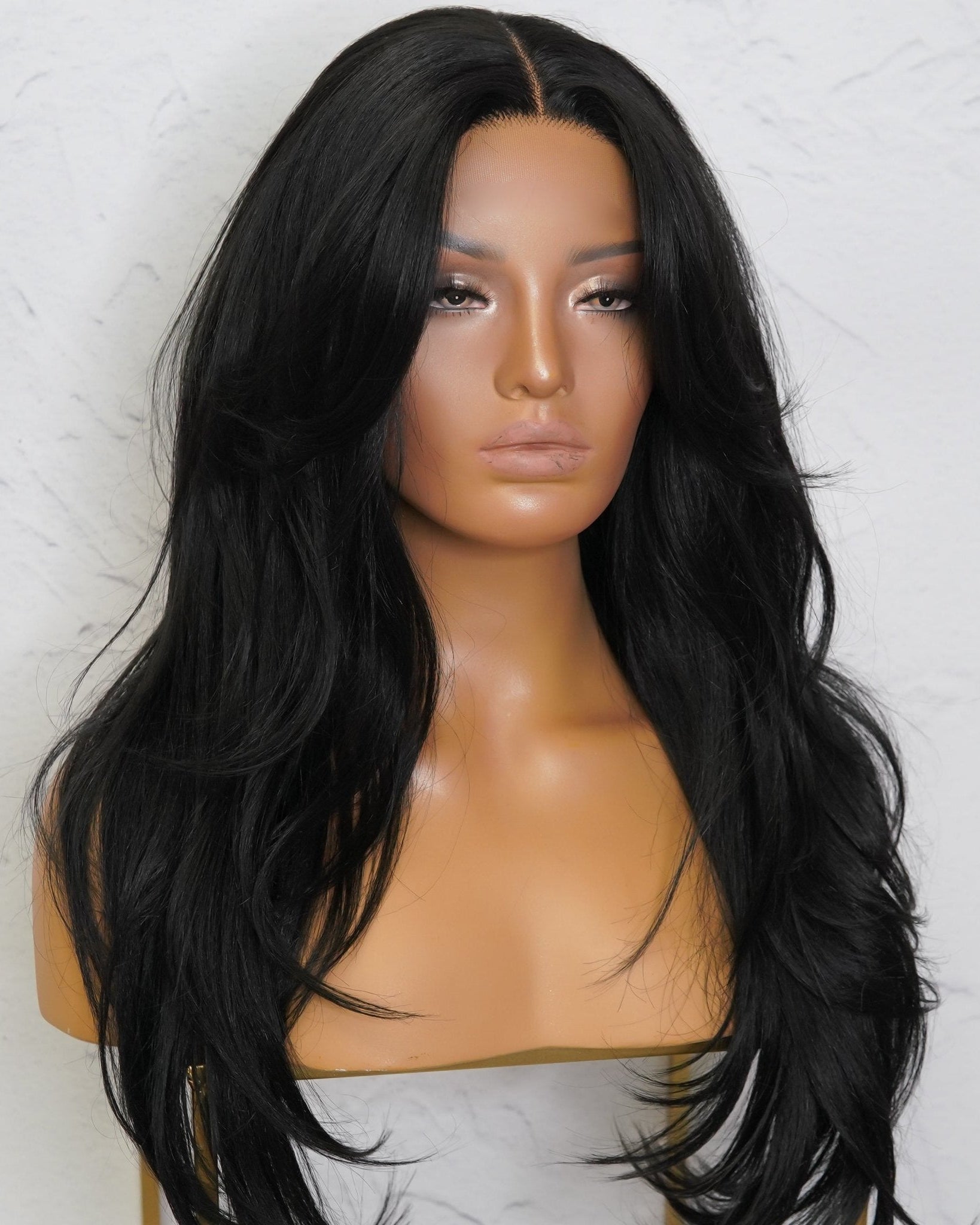 SELENE Black Lace Front Wig - Milk & Honey Wigs