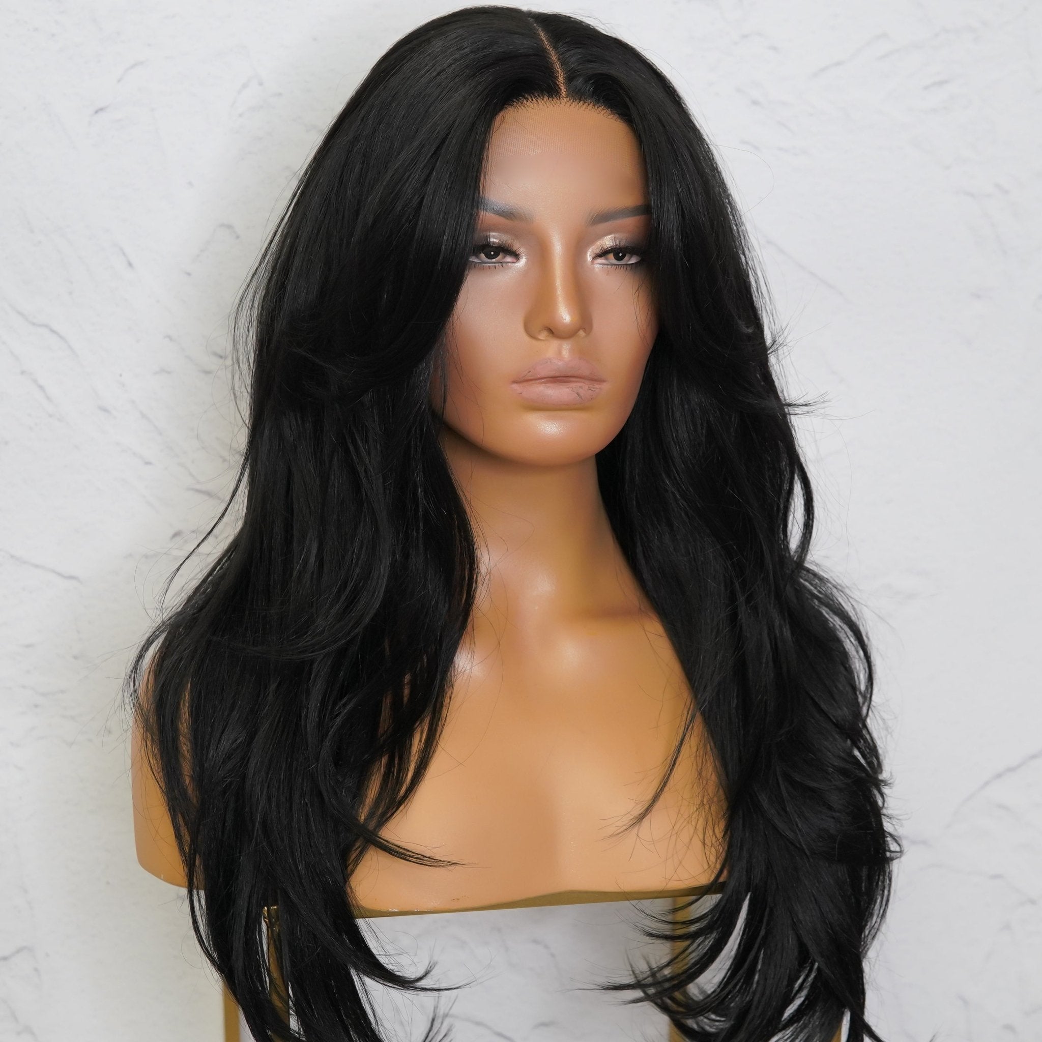 SELENE Black Lace Front Wig - Milk & Honey Wigs