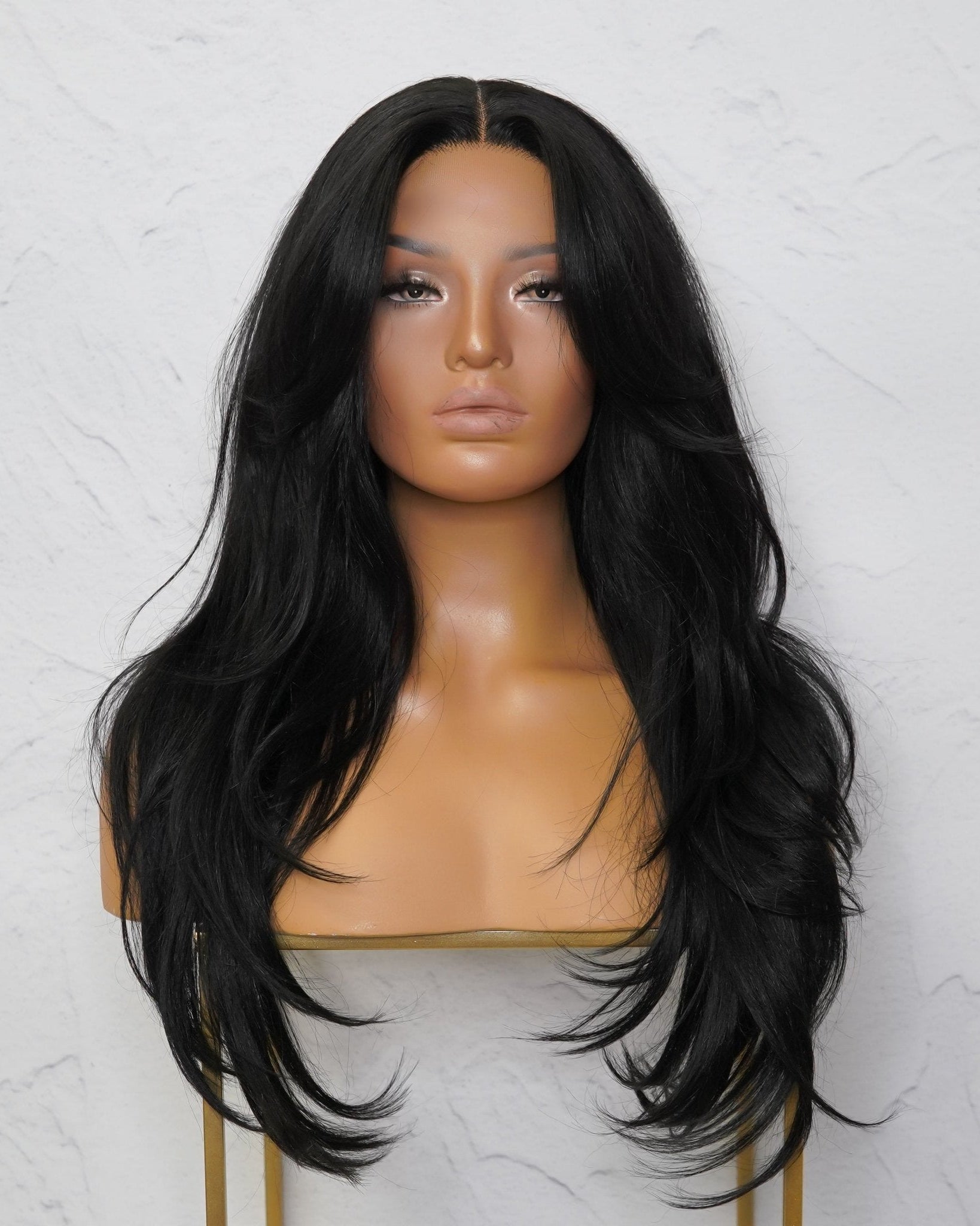 SELENE Black Lace Front Wig - Milk & Honey Wigs