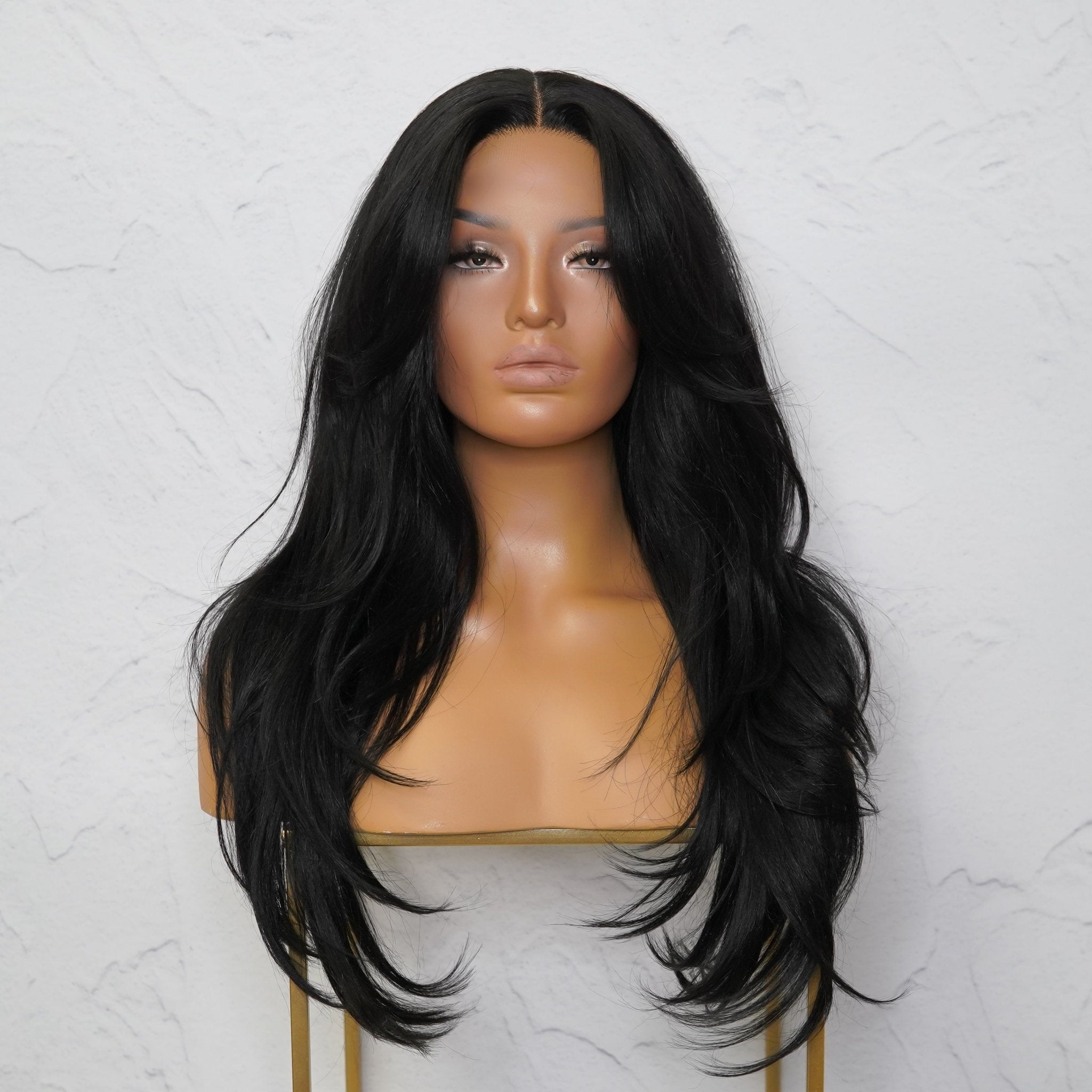 SELENE Black Lace Front Wig - Milk & Honey Wigs