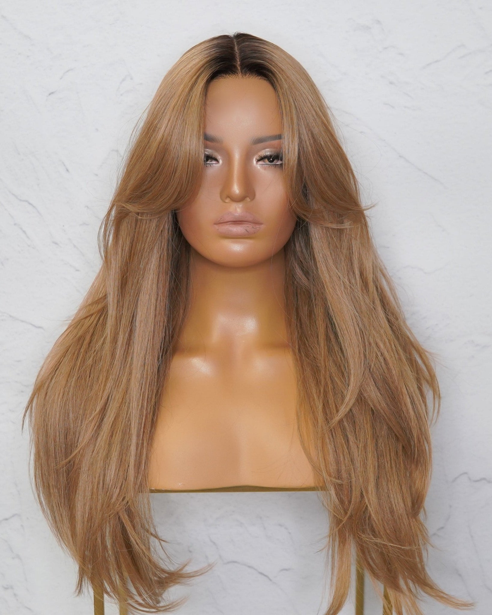 SELENE Caramel Lace Front Wig - Milk & Honey Wigs