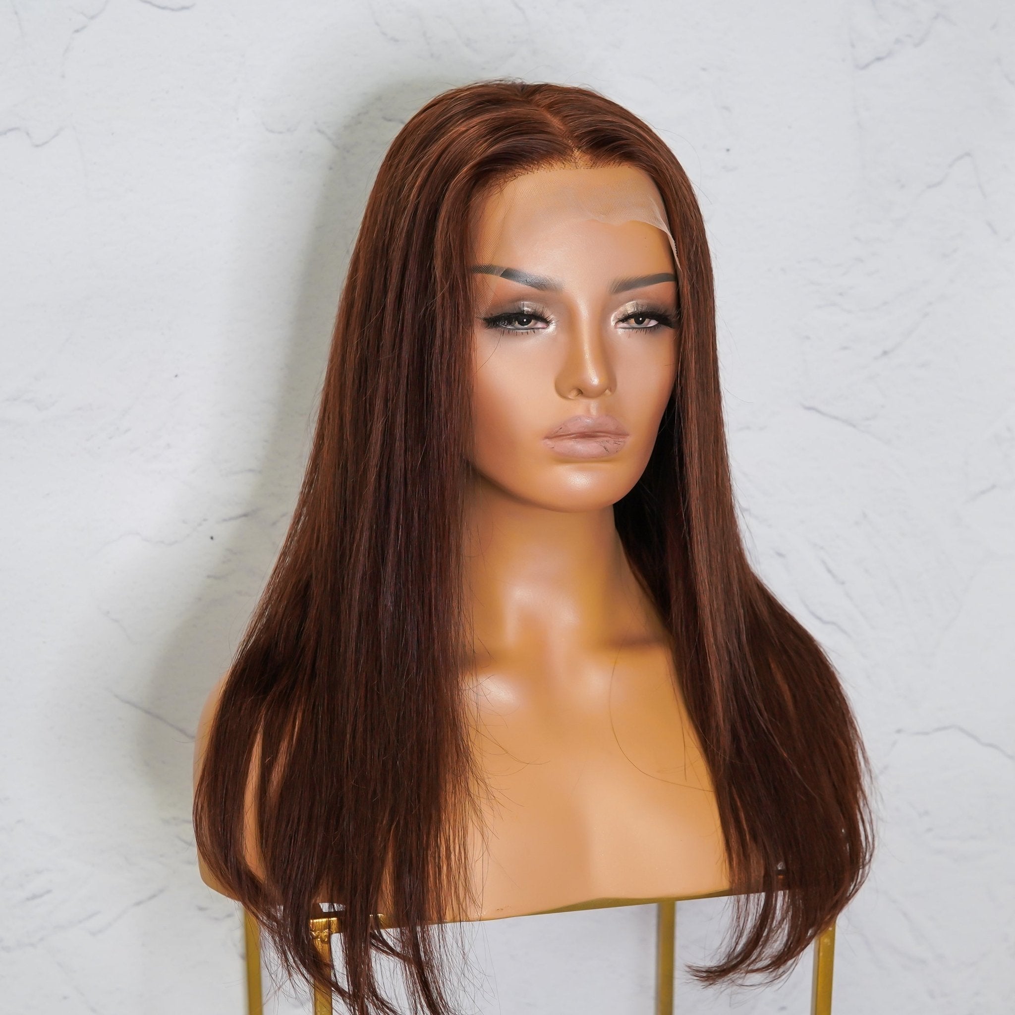 SOPHIE - Brown - Human Hair Wig | Brown, 18 Inch, 13x6 Lace Front, Human Hair | Milk & Honey Wigs