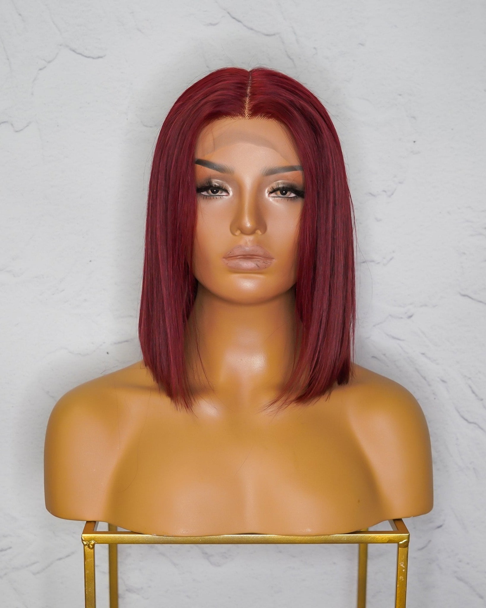 SPICE Red Human Hair Lace Front Wig - Milk & Honey Wigs