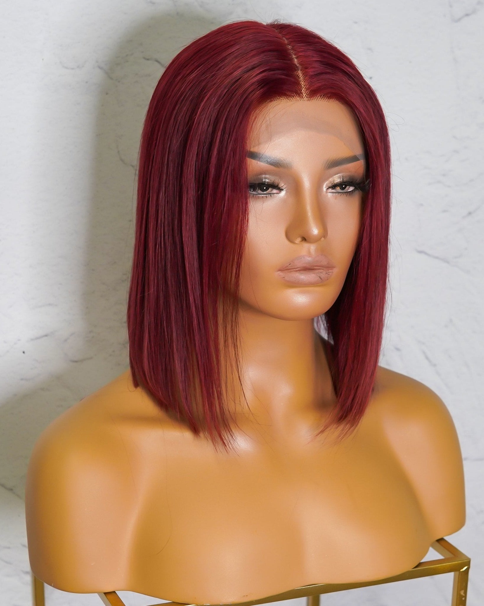 SPICE Red Human Hair Lace Front Wig - Milk & Honey Wigs