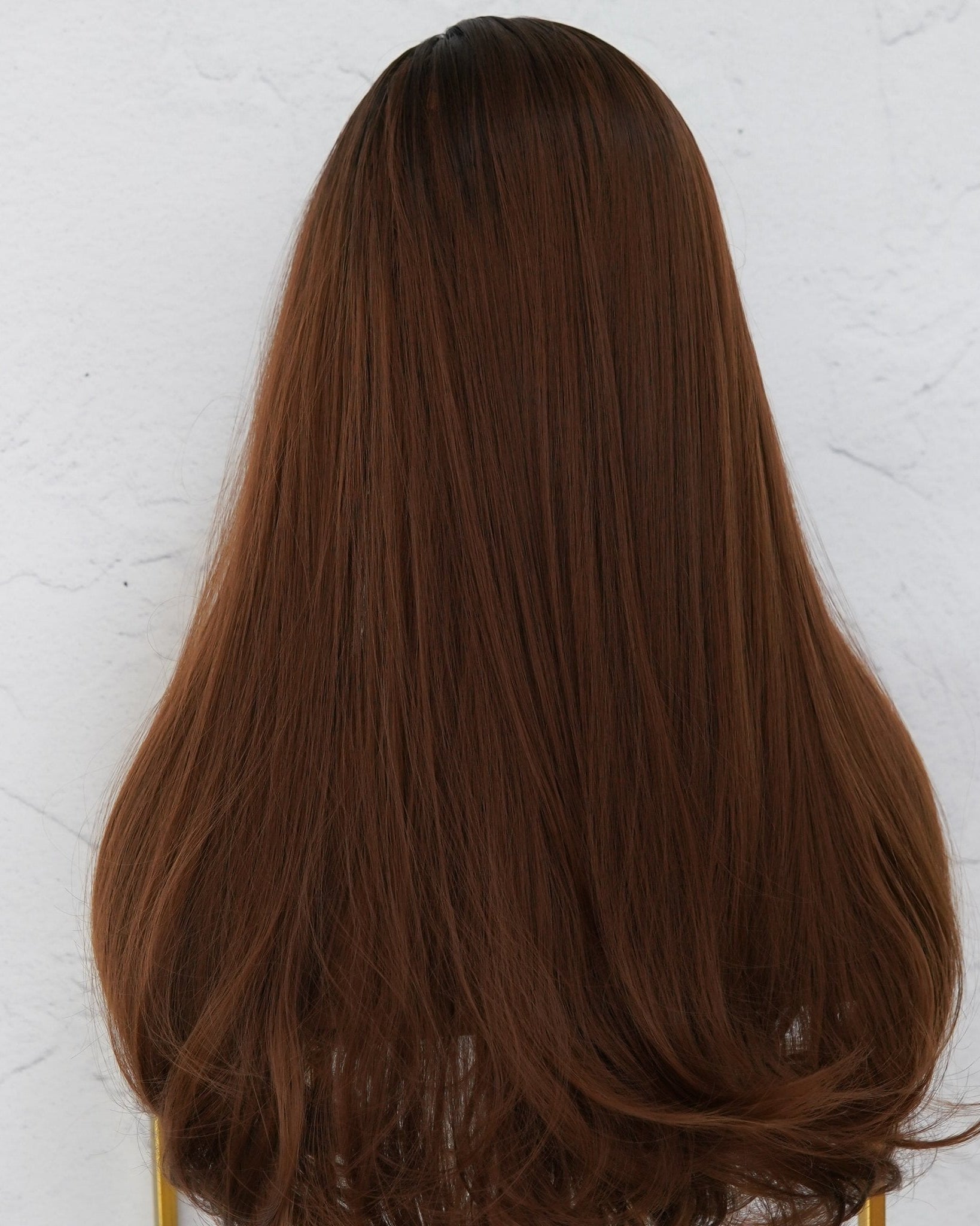 STACEY Brown Ombre Fringe Wig - Milk & Honey Wigs