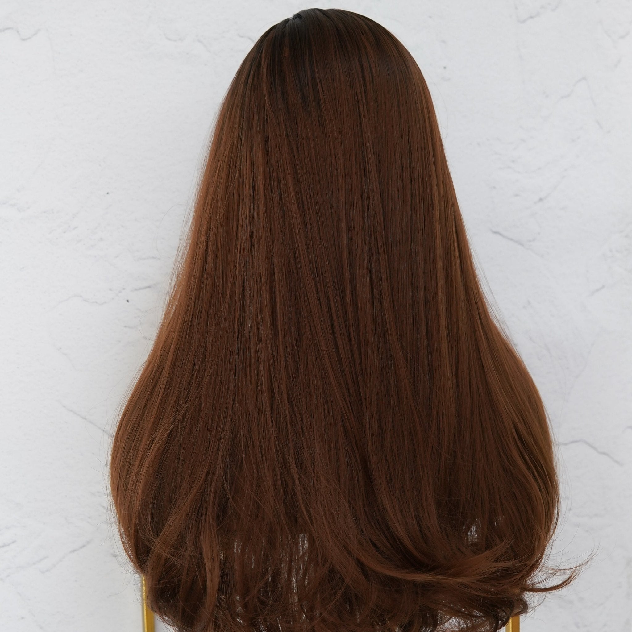 STACEY - Brown Ombre - Fringe Wig | Brown, 22 Inch, Fringe, Synthetic Hair | Milk & Honey Wigs