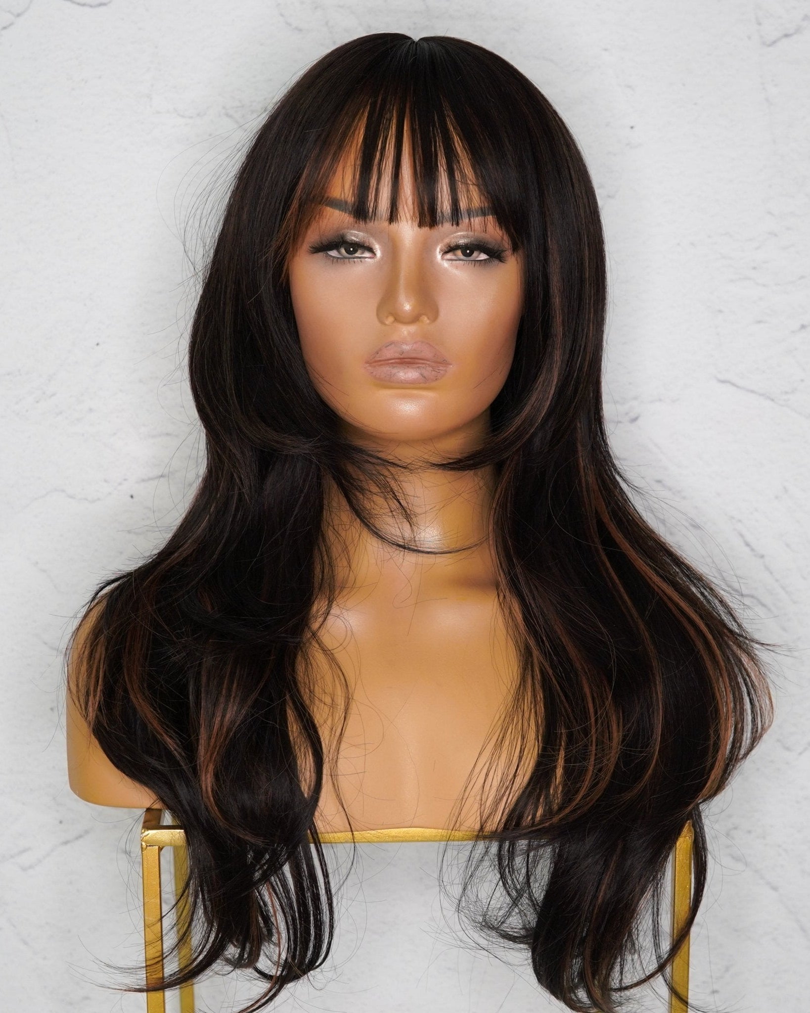 STEFANIE Black Fringe Wig - Milk & Honey Wigs