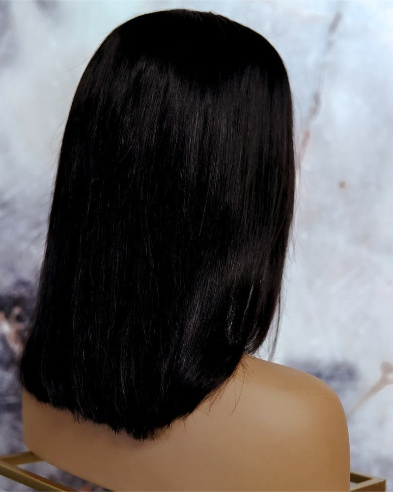 TAMARA BLACK 12" Human Hair Lace Front Wig - Milk & Honey Wigs