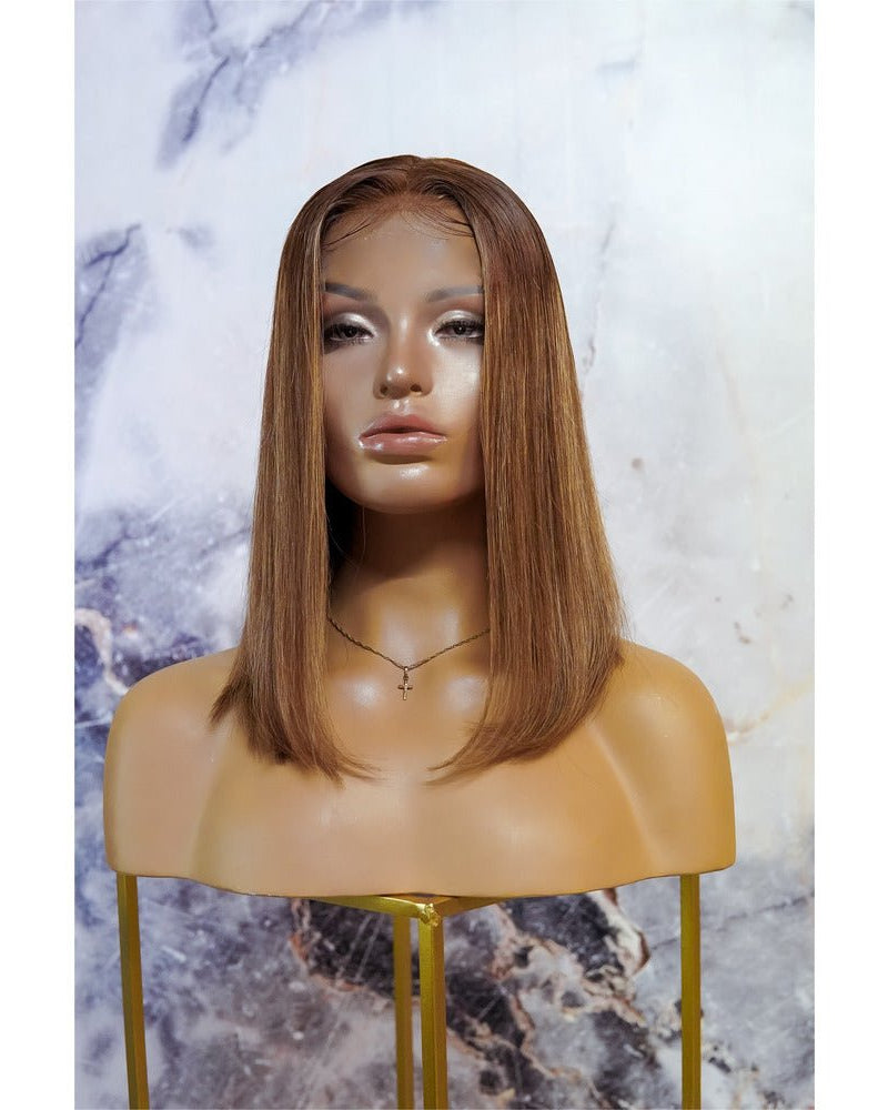 TAMARA BROWN 16" Human Hair Lace Front Wig - Milk & Honey Wigs