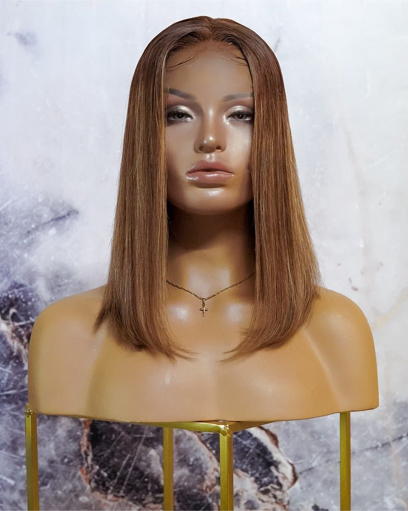 TAMARA BROWN 16" Human Hair Lace Front Wig - Milk & Honey Wigs