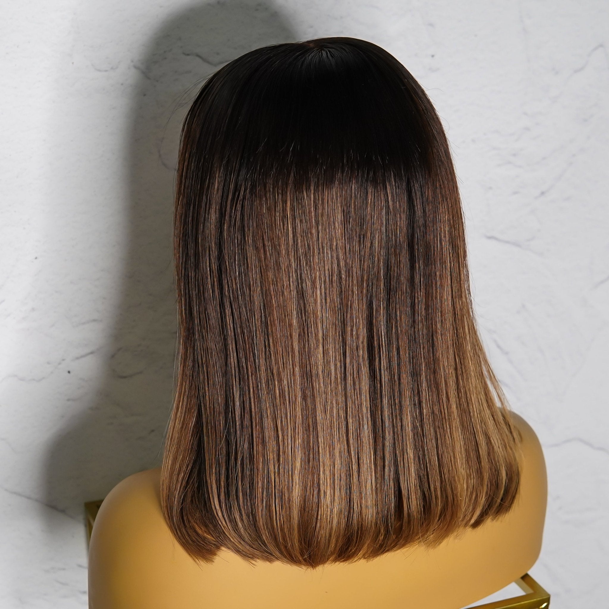 TIARNA - Brown - Human Hair Wig | Brown, 14 Inch, 13x6 Lace Front, Human Hair | Milk & Honey Wigs
